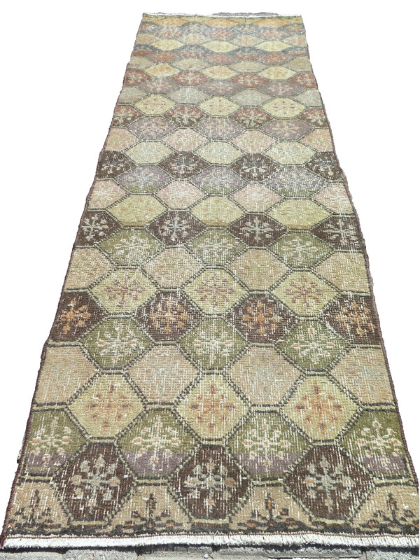 Turkish Carpet DoorMat Bedroom Rug Handmade Mini Runner Tapis Teppiche 24"X76" gallery