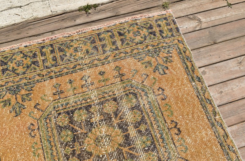 Turkish 2x11 Oushak Oriental Runner Vintage Hallway Stairs Rug 35''x137'' gallery