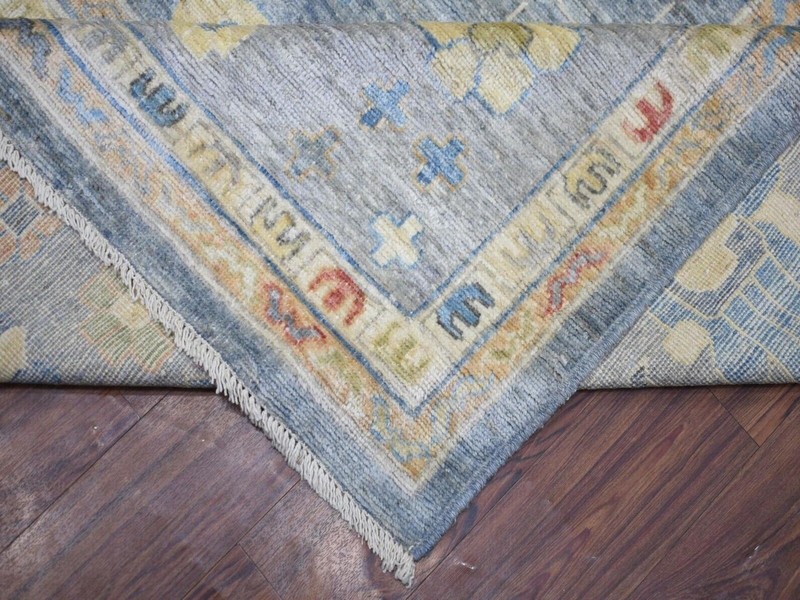12'0" x 16'0" Gray, Natural Dyes, Organic Wool, Hand Knotted, Angora Oushak Rug gallery