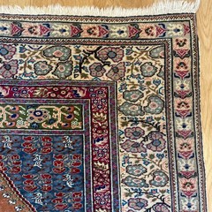 Vintage Rug 3′ 11 x 5′ 9 Orange Brown Turkish Prayer Oriental Rug