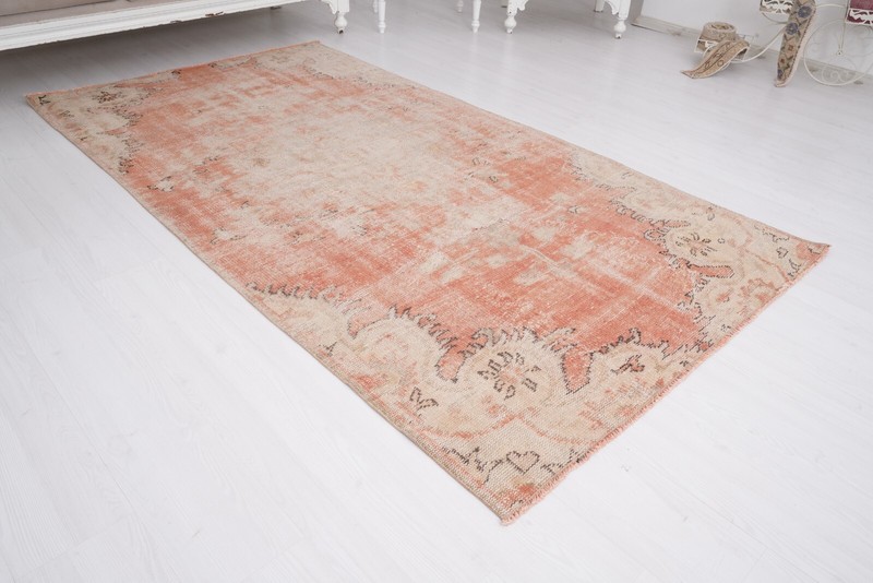 Turkey Vintage Oushak Area Rug 5x8 Turkish Rug Pale Anatolian Wool Carpet, 89 gallery