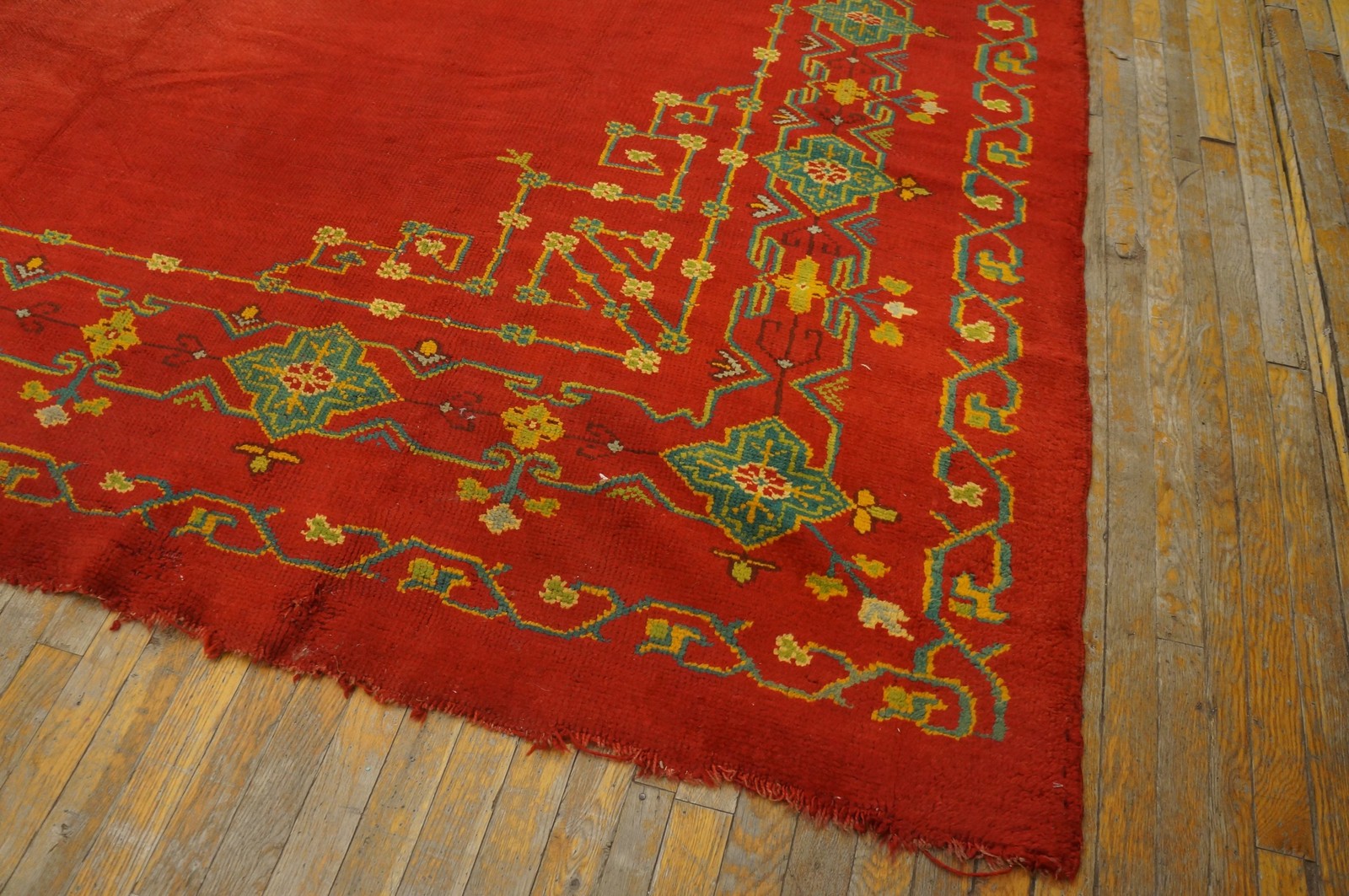 9'x13' Antique Open Color Red Field Turkish Oushak Room Size Wool Rug gallery