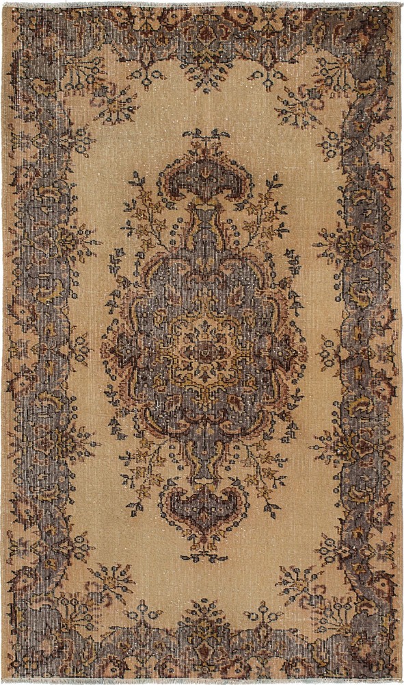 Vintage Hand-Knotted Area Rug 3'11" x 6'8" Traditional Oriental Wool Carpet