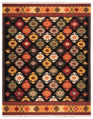 Kilim Indian 358×284 cm Handwoven Oriental Rug Nomadic Kilim Carpet Black