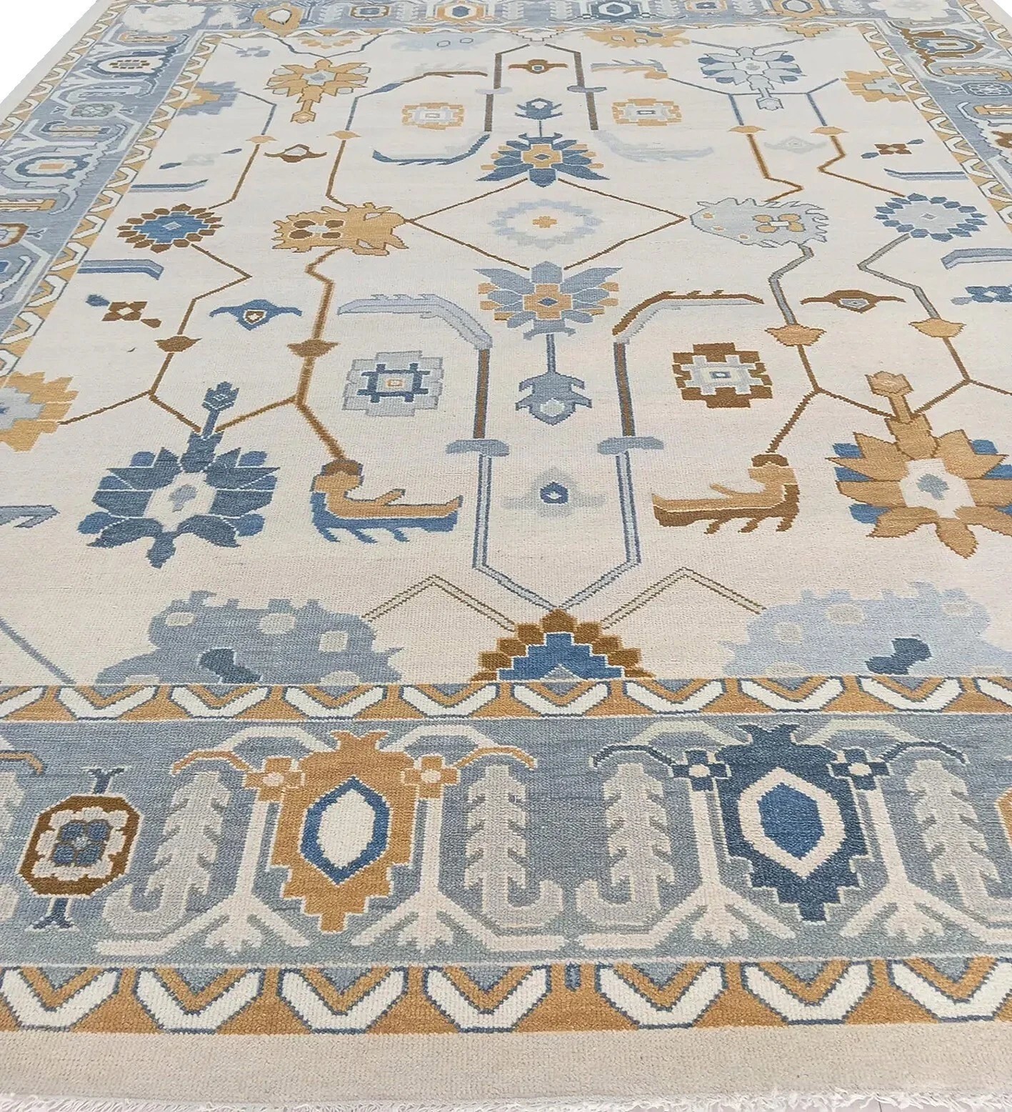 Muted White Oushak Rugs 4x6 5x7 6x9 8x10 9x12 10x14 12x15 Handmade Turkish Rugs gallery