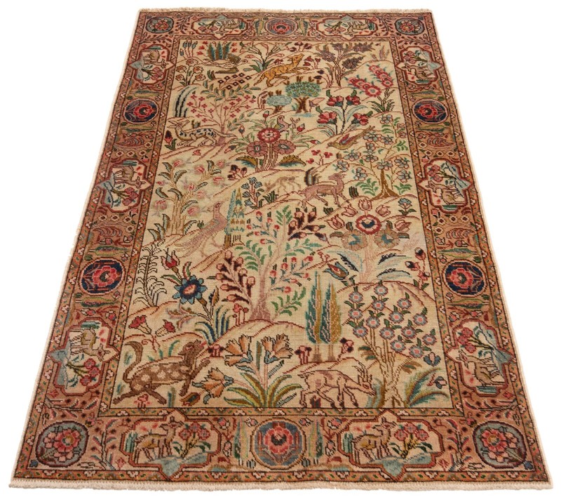 Patina 167x104 cm Hand Knotted Persian Orient Carpet Rug Beige gallery