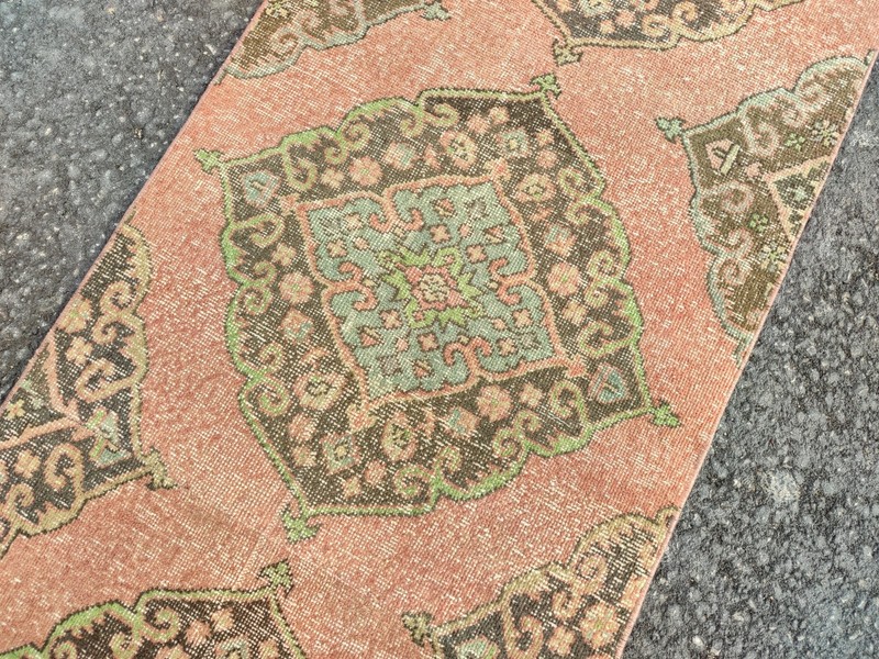 25 ft extra long runner rug Hallway, Long runner Turkish Oushak vintage 3x25 gallery