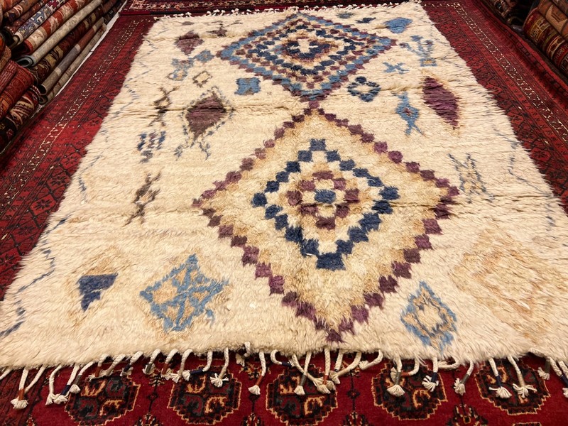 150 X 210 cm Stunning Beni Ourain Berber Moroccan Tribal Carpet gallery