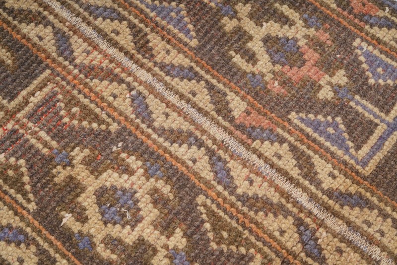 2x10 Rug, Knotted Turkish Wool Runner Rug, Neutral Vintage Oushak Rug Runner,886 gallery