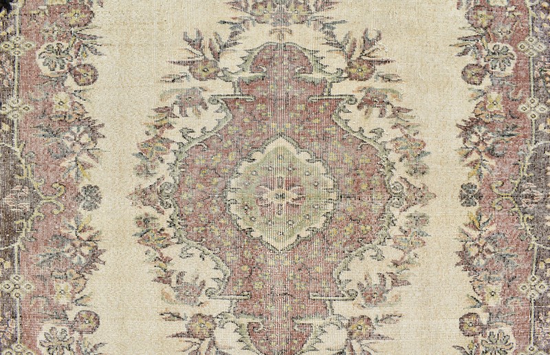 Turkish Oushak Rug 5x9 Vintage Rug AMAZING Beige Floral Oriental Rug 180x280cm gallery