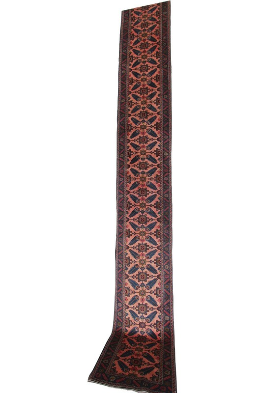 3x19 Incredible Vintage Traditional Handmade Runner Rug High KPSI Geometric gallery