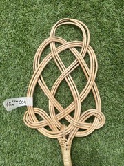Antique Rustic Wicker Rattan Cane Carpet Beater 50s Decorative Kitchenalia 68cm