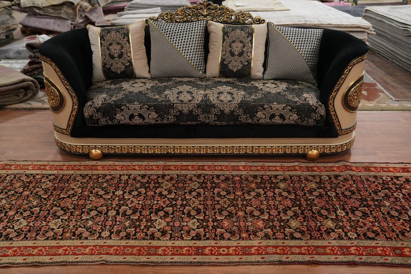 Antique Karabagh Vegetable Dye 16 ft Long Runner Rug Wool Hand-made Carpet 4x16 gallery