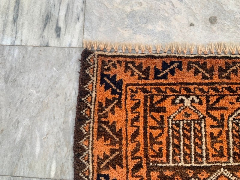 Vintage Afghan Rug: Hand-Knotted Wool, Traditonal Oriental Area Carpet 3x5 ft gallery