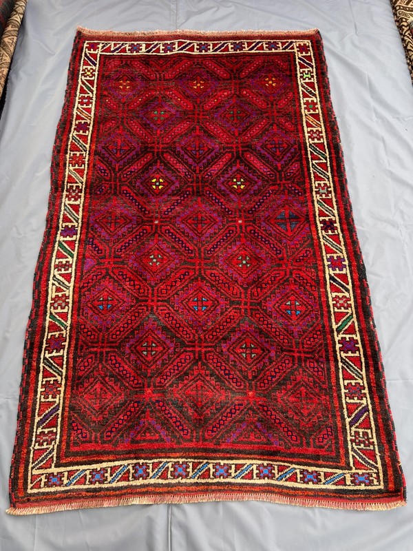135 X 222 cm COLLECTORS' ITEM Vintage Jamshiri Natural Vegetable Dye Tribal Rug gallery
