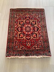 Antique Hand-Knotted Wool Rug 30″ x 40″ – Excellent Condition