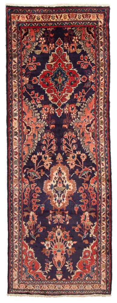 2'10" x 8'1" Vintage Hand-knotted Runner Rug Traditional Oriental Wool Carpet