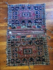 Vintage Tribal Saddle Bag. Khorjin. 52″ X 31″.
