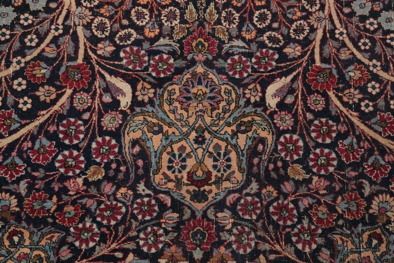 Antique Floral Large Rug 12x16 Vegetable Dye Traditional Hand-knotted Wool gallery