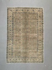 Vintage Turkish Rug 289×193 cm, Tribal Wool Carpet Large
