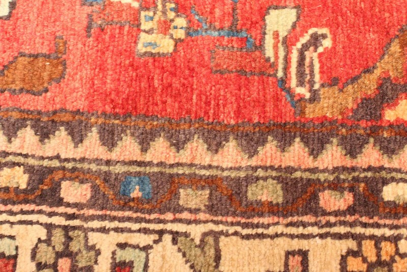 3'10" x 16'9" Vintage Hand-knotted Runner Rug Traditional Oriental Wool Carpet gallery