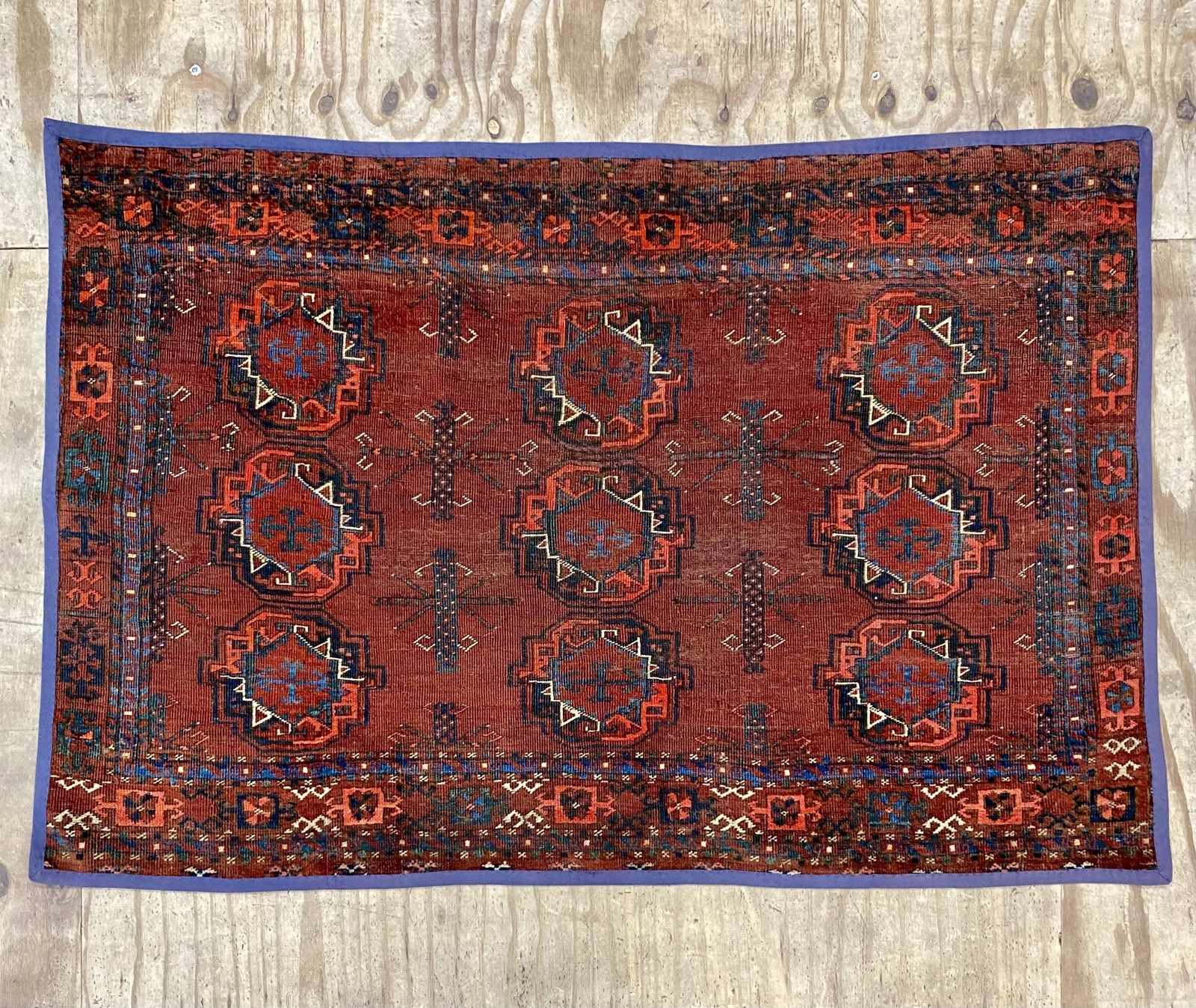Antique Ersari Kizil Ayak Hand Knotted Juval Wool Rug gallery