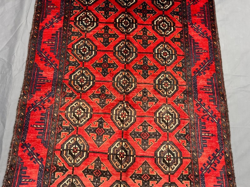 3'7x6'5 ft Vintage Turkmen Bokhara Hand Knotted Oriental Area Rug gallery