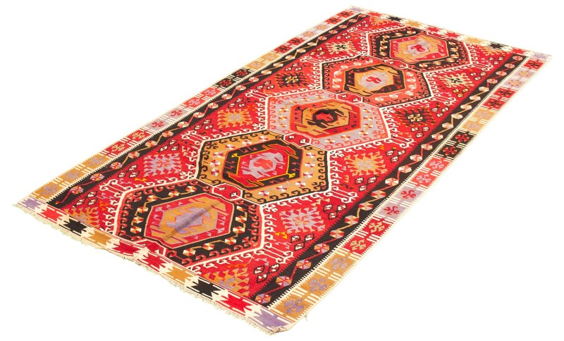 Vintage Hand Woven Area Rug 5'7" x 11'6" Traditional Wool Oriental Carpet gallery