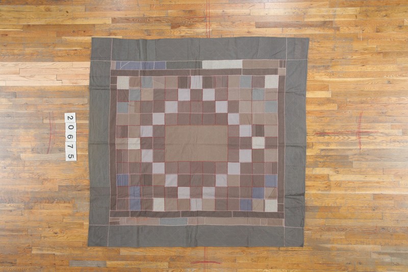 6X6 Antique American Quilts Wool Area Rug 1920 gallery