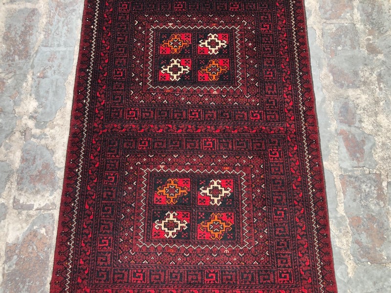 Vintage Turkmen Parda Rug 2'6x3'10 ft Afghan Hand Knotted Wool Tribal Accent rug gallery