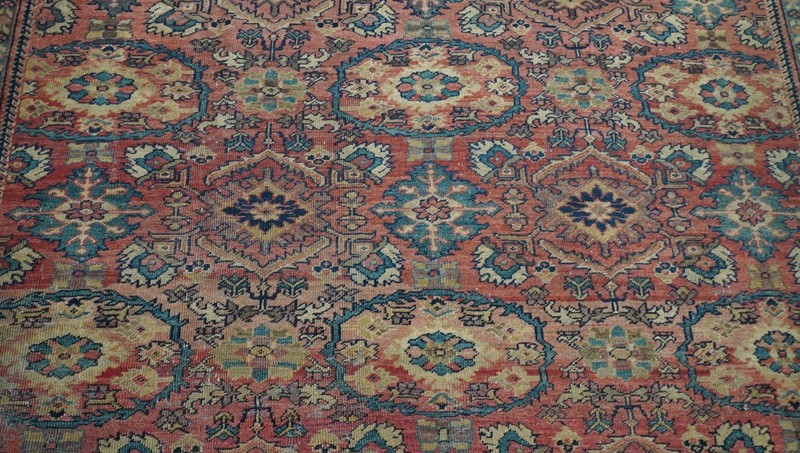 Antique Sultan abad Ma hal Hand Knotted Wool Veg. Dyes ca. Rare Rug 9' x 11'8" gallery