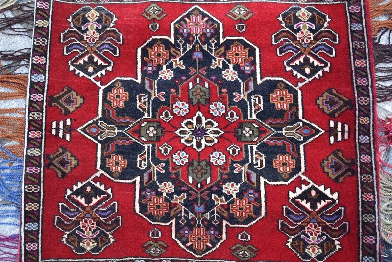 Vintage Tribal Yastik Rug 23'' x 31'' Awesome Tribal Mafrash Yastik Wool Rug gallery