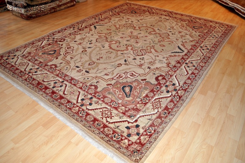FINE FARHANN DESIGN WOOL/SILK 11x8 ft. New handmade FLORAL FINE QUALITY Rug gallery