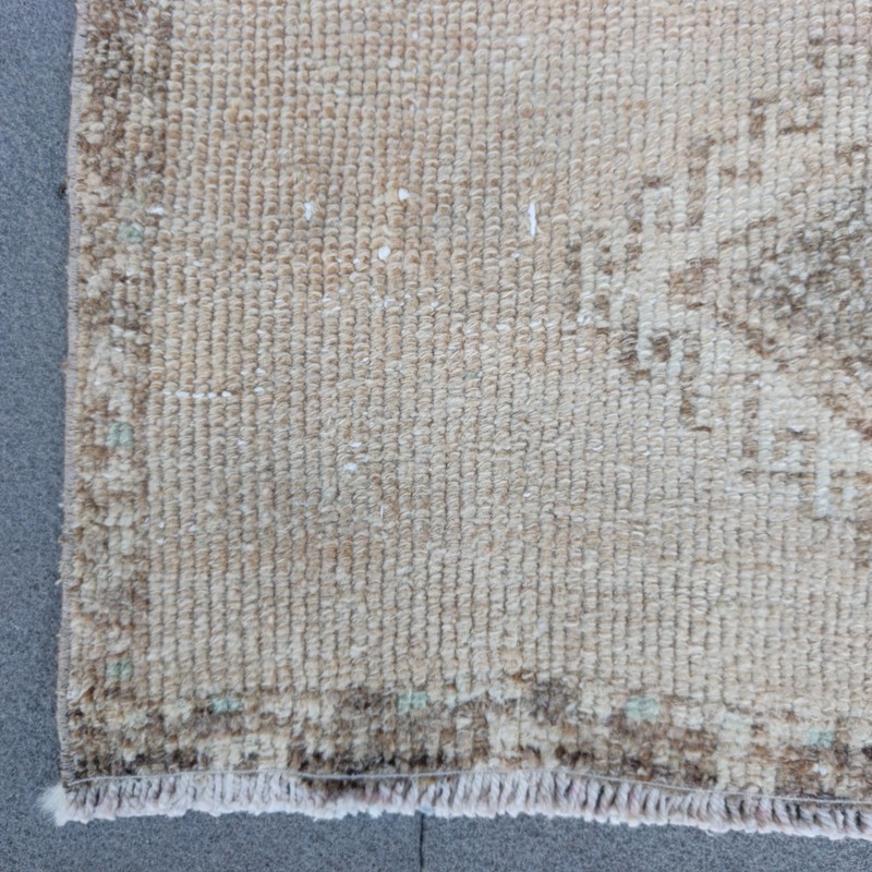 Neutral 3x10 Turkish kitchen rug 3.05 x 10.17 ft Vintage 93 x 310 cm Runner Rug gallery