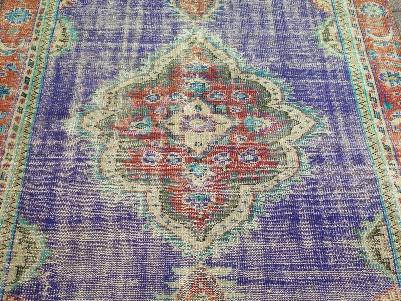 Vintage Anatolia Carpet Distressed Rug, Large Floor Carpet Handmade Rug 66"x106" gallery