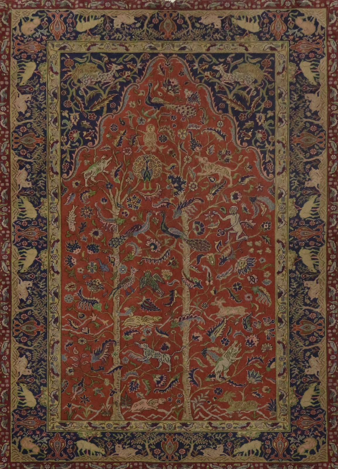 Premium Antique Traditional Wool Rug 4x6 – Vegetable Dyed Handwoven Carpet gallery