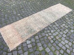 Bohemian Runner Rug, Turkish Vintage Rug, Handmade Wool Rug, 2,5 x 9,6 ft