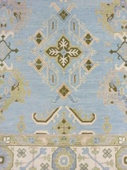 Vintage Turkish Oushak Rug, Beige 9X12 ft, Handmade Wool, Bohemian Anatolian