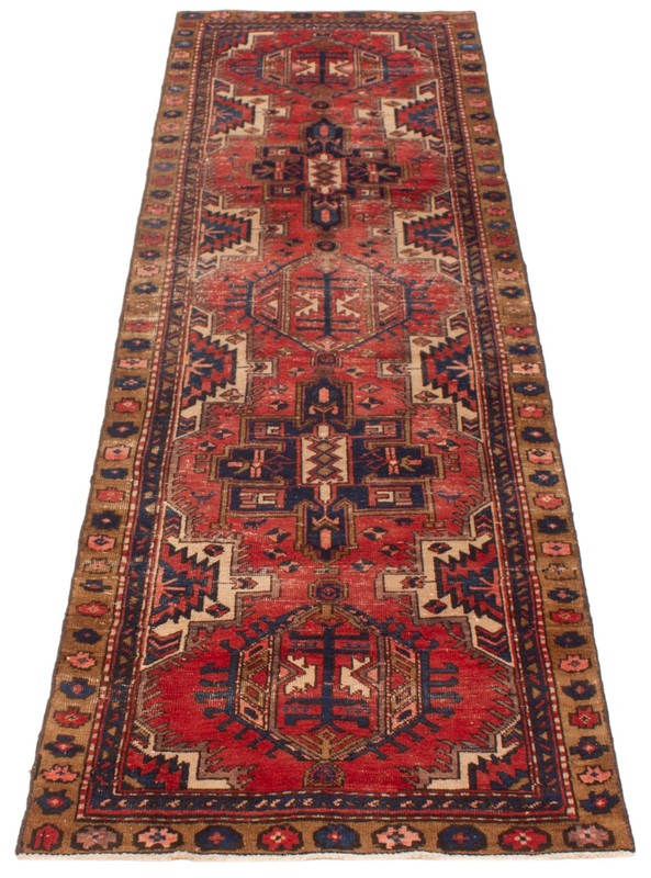 Vintage Hand-knotted Runner Rug 3'2" x 11'0" Traditional Oriental Wool Carpet gallery