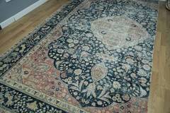 8×15 Oversize Rug, Blue Palace Size Rug, A piece of Persian Rug, 7.87×14.60 ft.
