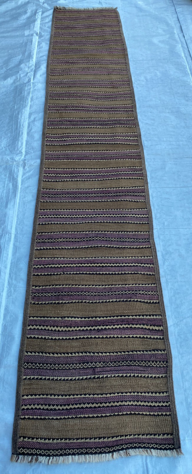 2x10 ft Afghan Handwoven Turkmen Runner Tribal Hallway Entryway Antique Wool Rug gallery