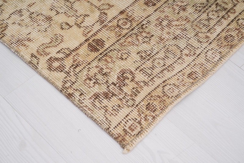 3x10 Turkish Runner Rug Handmade Oushak Vintage Neutral Wool Runner Carpet 516 gallery