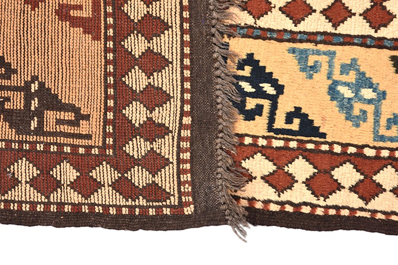 Southwestern Tribal Vintage Turkish 6' 6" x 9' 3" Brown Hand Knotted Area Rug gallery