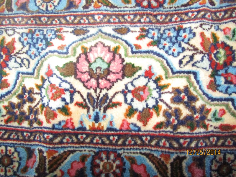 Rare Kirman Paisley Carpet 6 ft X 6 ft gallery