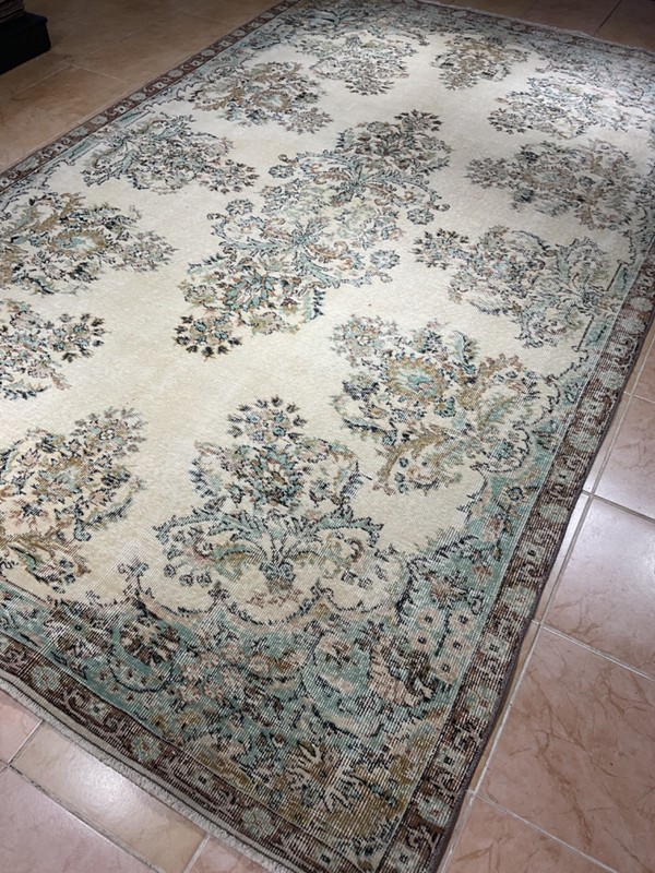Large Turkish Rug , Oriental Rug , Beige Rug , Handmade Rug , 7x10 Area Rug gallery