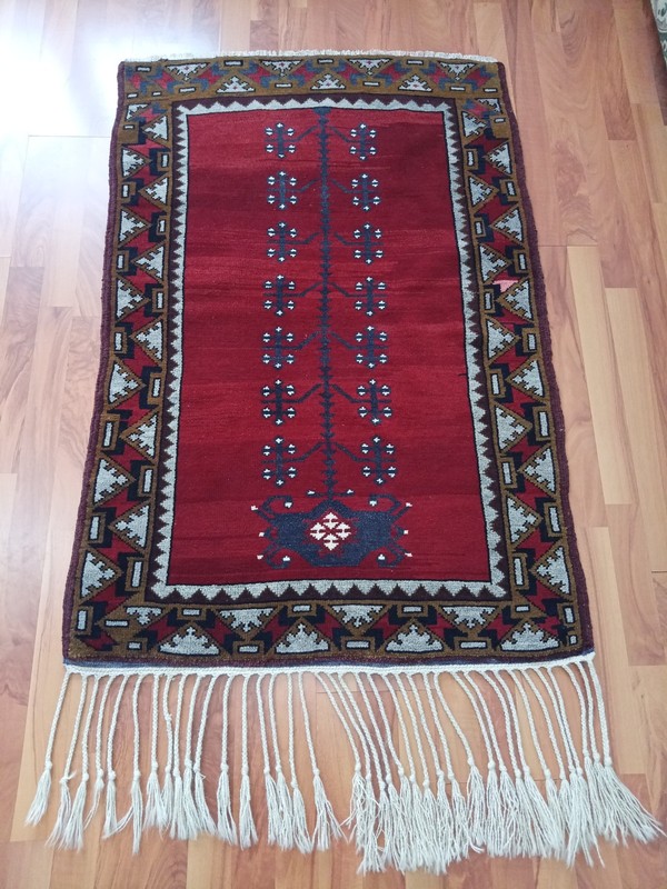 Tree of Life Antique Rug Blue Red Rare Rug Caucasian Special Product Rug 3x5 Sl gallery