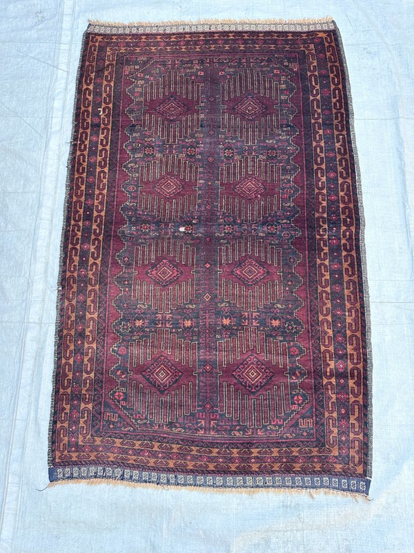 180 X 110 CM Vintage Stunning Belouch Natural Vegetable Dye Qalam dani Carpet gallery