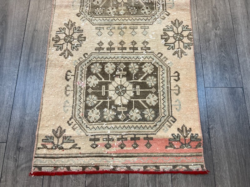 Oushak Runner Rug, Floor Runner Rug, Kitchen Runner Rug, 2.6 x 10.4 ft gallery