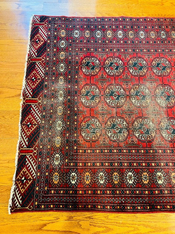7 x 4 ft Antique Turkmen Ensi Hand Knotted Wool Rug gallery