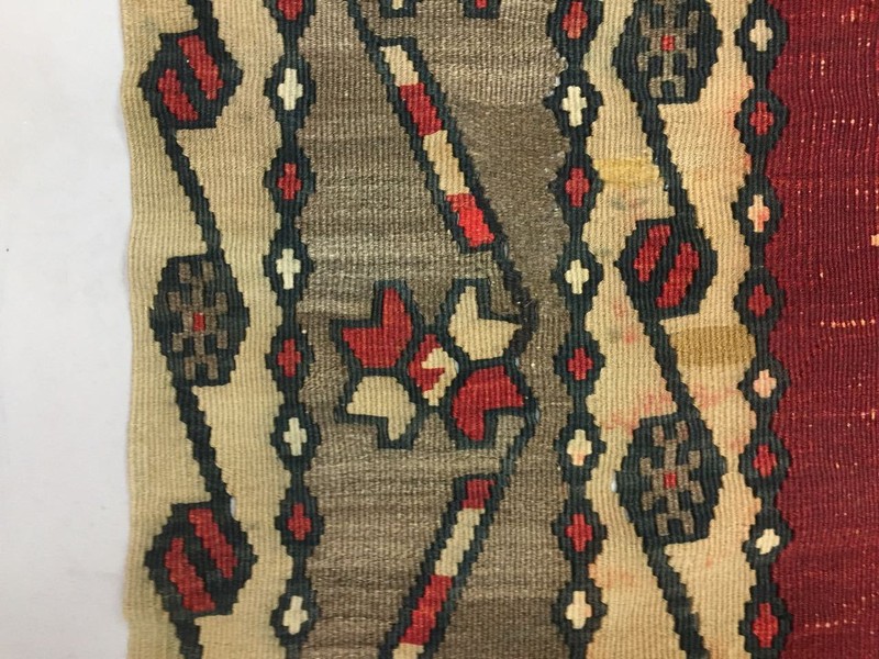 Vintage Turkish Kilim Kelim Rug shabby chic wool,Moroccan boho 250x135cm Large gallery